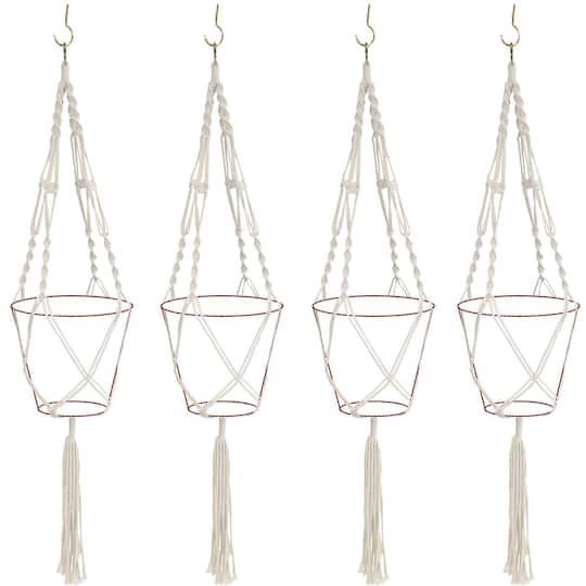 Sorbus 41" Macramé Plant Hangers, 4ct.